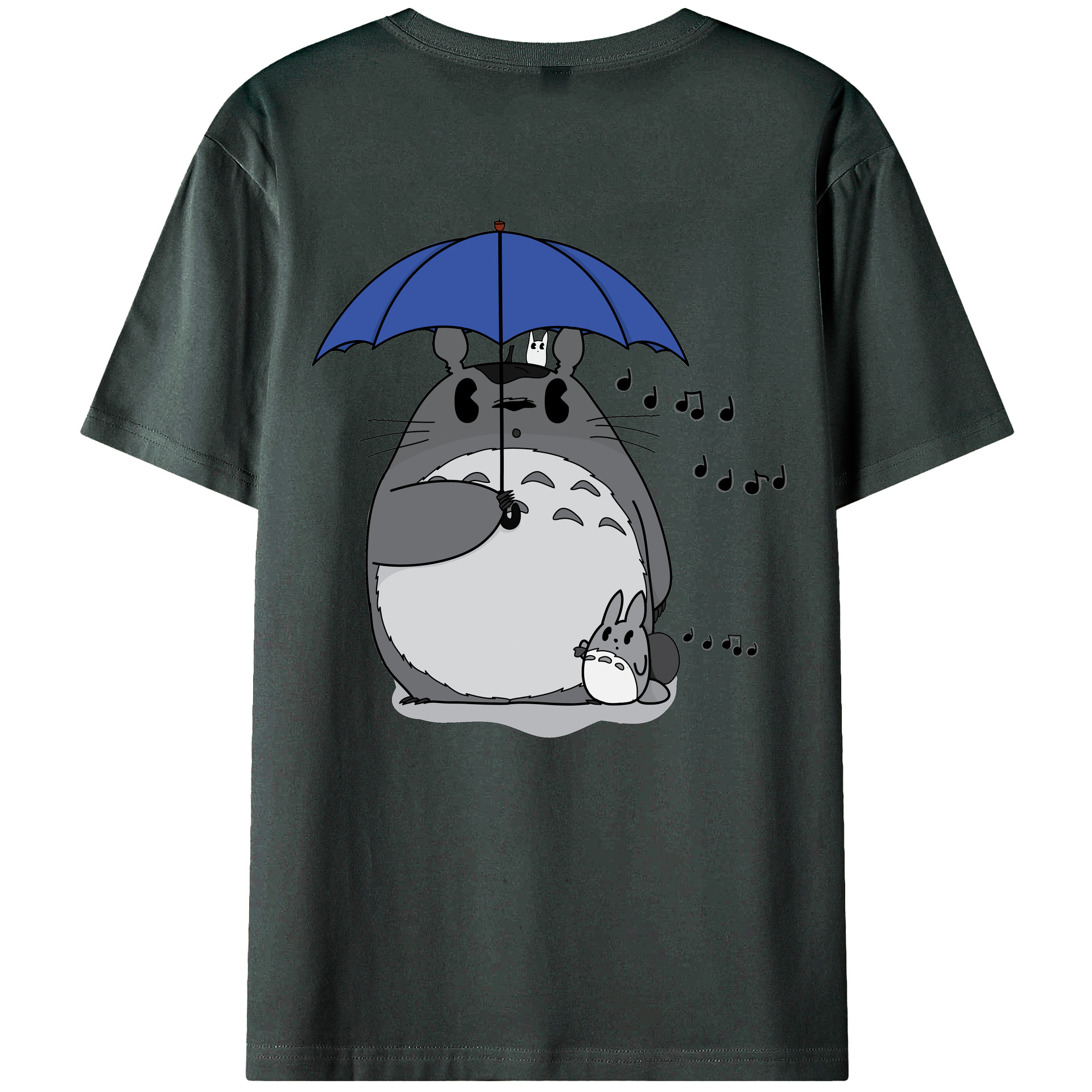 （画像用） となりのトトロ 草壁メイ 草壁サツキ My Neighbor Totoro Satsuki Kusakabe Mei Kusakabe 綿100％ メンズ半袖Tシャツ（バックプリント） 通気性
